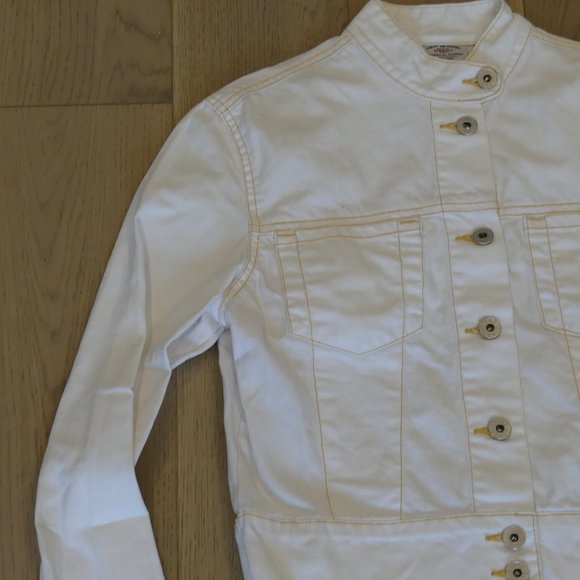Guess American Tradition Vintage White Small Denim Jacket - Picture 3 of 6